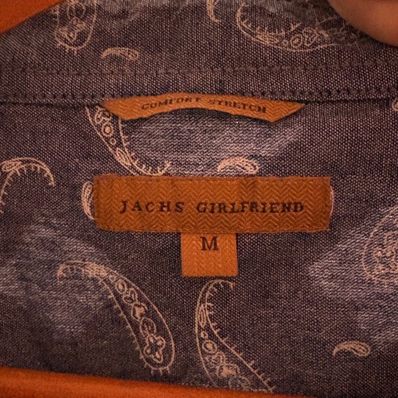 Jachs Girlfriend Plaid Button Front Shirt Medium Black White Cotton Stretch - Picture 3 of 10